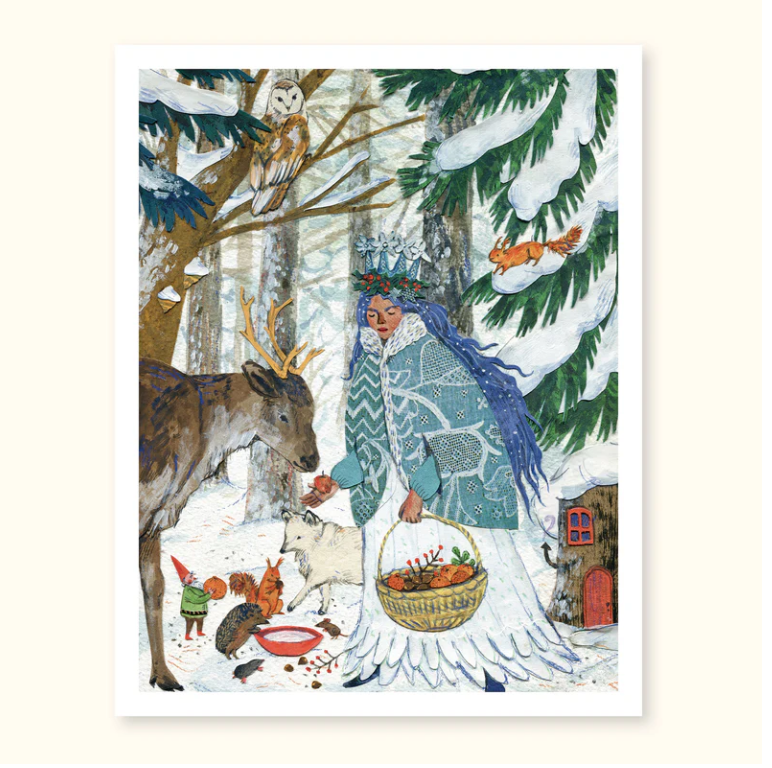 Lady Winter 2 Greeting Card